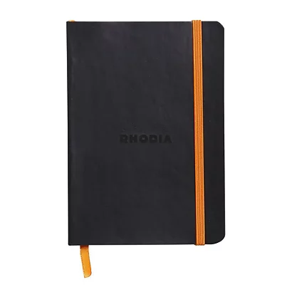 Rhodia Carnet Souple Rhodiarama A5 (14,8 X 21 Cm) 160 Pages Réglure Point DOT De 90 G/m² - Couverture Noire Avec élastique 1 Rhodia Carnet Souple Rhodiarama A5 (14,8 X 21 Cm) 160 Pages Réglure Point DOT De 90 G/m² - Couverture Noire Avec élastique