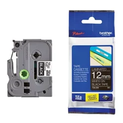 Ruban Brother TZe-335 Largeur 12 Mm écriture Blanc / Fond Noir