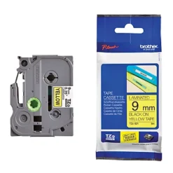 Ruban Brother TZe-621 Largeur 9 Mm écriture Noir / Fond Jaune