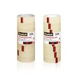 Scotch Rouleau Transparent 550 19 Mm X 33 M - Lot De 8 Rubans