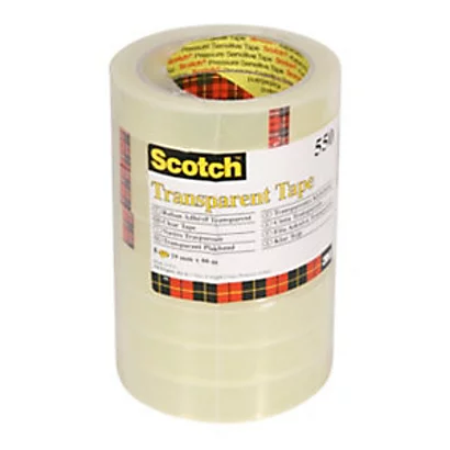 Scotch Rouleau Transparent 550 19 Mm X 66 M - Lot De 8 Rubans 1 Scotch Rouleau Transparent 550 19 Mm X 66 M - Lot De 8 Rubans