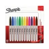 Sharpie Fine Marqueur Permanent Pointe Ogive 0,9 Mm - 12 Couleurs Assorties