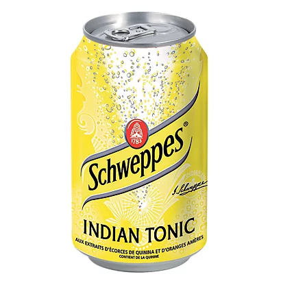 Soda Schweppes Indian Tonic, En Canette, Lot De 24 X 33 Cl 1 Soda Schweppes Indian Tonic, En Canette, Lot De 24 X 33 Cl