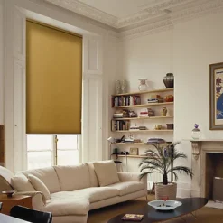 Store Enrouleur Sur Mesure, Tissu Polyester Tamisant, Coloris Jaune