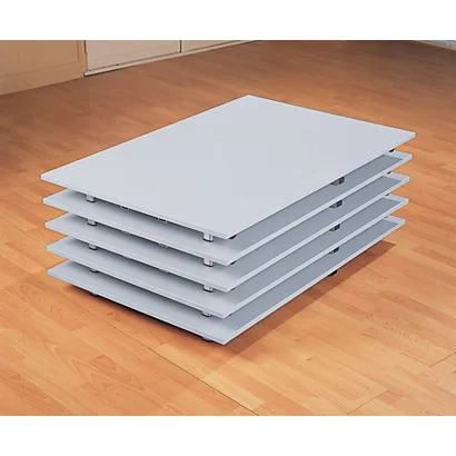 Table Pliante 160 X 80 Cm Plateau Gris/pieds Gris 2 Table Pliante 160 X 80 Cm Plateau Gris/pieds Gris – Image 2