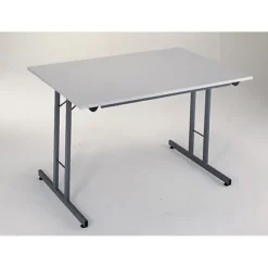 Table Pliante 160 X 80 Cm Plateau Gris/pieds Gris