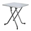 Table Pliante LORRAINE Inox - L. 70 X P. 70 Cm, Plateau , Piétements Noir