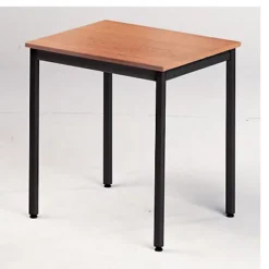 Table Rectangulaire 70 X 60 Cm Plateau Hêtre / Pieds Noirs