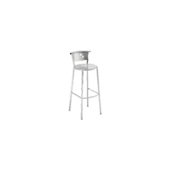 Tabouret De Bar Bella Moon, Aluminium, Argent, 80 Cm De Hauteur