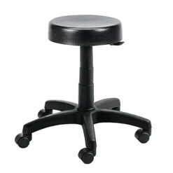 Tabouret Bas Budget à Roulettes Polyuréthane Noir Réglable De 43-55 Cm