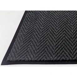 Tapis Grattant Absorbant Anthracite Chevron 90 X 150 Cm