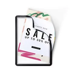 Tarifold Magneto Solo - Pochette Murale - Cadre D'affichage Magnétique A4 - Cadre Noir - Lot De 2