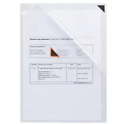 Tarifold Pochettes D'affichage Adhésives Kang Easyclic PVC Repositionnables A4 - Fermeture Coin Magnétique Rouge- Lot De 5