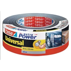 Tesa® Extra Power Universal Ruban Adhésif, 48 Mm X 50 M, Tissu Renforcé, Argent