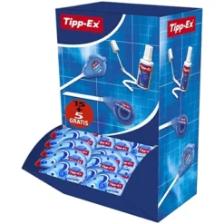 Tipp-Ex Roller De Correction Pocket Mouse 4,2mm X 10m Bleu Translucide - Pack De 15 + 5 OFFERTS