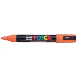 Uni-Ball Marqueur PC-5M, Pointe Conique Moyenne, Orange (lot De 2)