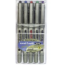 Uni Roller Eye Pointe De 0,7 Mm - Corps Gris Couleurs D'encre Assorties