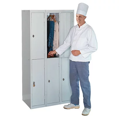 Vestiaire Budget 2 Casiers - Elément Suivant - Corps Gris - Portes Gris 2 Vestiaire Budget 2 Casiers - Elément Suivant - Corps Gris - Portes Gris – Image 2