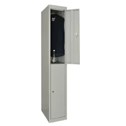 Vestiaire Monobloc 1 Colonne 2 Cases Larg 300 Mm Gris RAL 7035