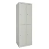 Vestiaire Monobloc 2 Colonnes 4 Cases Larg. 300 Mm, Gris RAL 7035