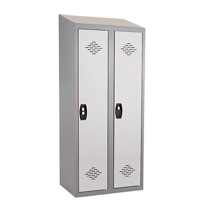 Vestiaires Monobloc Confort Industrie Salissante 2 Cases, Toit Incliné, Gris / Gris 1 Vestiaires Monobloc Confort Industrie Salissante 2 Cases, Toit Incliné, Gris / Gris