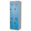 Vestiaires Multicases Monoblocs 2 Colonnes 2 Cases Gris / Bleu Largeur 400 Mm