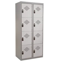 Vestiaires Multicases Monoblocs 2 Colonnes 4 Cases Gris / Gris -Fournitures Bureau Boutique vestiaires multicases monoblocs 2 colonnes 4 cases gris gris 651642 3