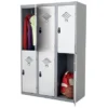 Vestiaires Multicases Monoblocs 3 Colonnes 2 Cases Gris / Gris Largeur 400 Mm